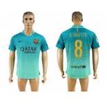 Barcelona #8 A.Iniesta Sec Away Soccer Club Jerseyss