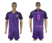 Barcelona #9 Suarez Away Soccer Club Jerse