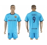Barcelona #9 Suarez Away Soccer Club Jersey