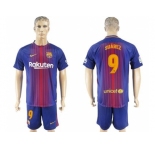 Barcelona #9 Suarez Home Soccer Club Jersey.