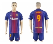 Barcelona #9 Suarez Home Soccer Club Jersey.