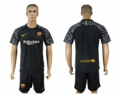 Barcelona Blank Black Goalkeeper Soccer Club Jersey