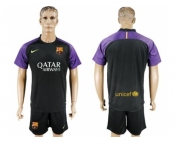 Barcelona Blank Black Goalkeeper Soccer Club Jerseys