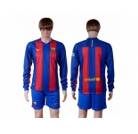 Barcelona Blank Home Long Sleeves Soccer Club Jerseys
