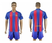 Barcelona Blank Home With Blue Shorts Soccer Club Jerseys