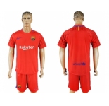 Barcelona Blank Red Goalkeeper Soccer Club Jersey