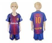 Barcelona #10 Messi Home Kid Soccer Club Jerse