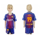 Barcelona #19 Digne Home Kid Soccer Club