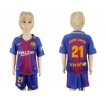 Barcelona #21 Andre Gomes Home Kid Soccer Club