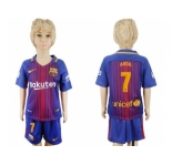 Barcelona #7 Arda Home Kid Soccer Club JerseY.