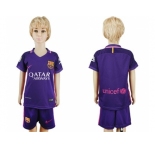 Barcelona Blank Away Kid Soccer Club Jerse.