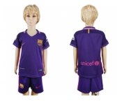 Barcelona Blank Away Kid Soccer Club Jerse.