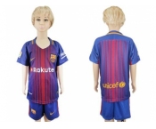 Barcelona Blank Home Kid Soccer Club Jerse