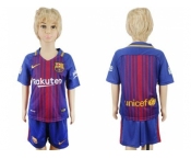 Barcelona Blank Home Kid Soccer Club Jersey.