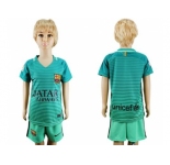 Barcelona Blank Sec Away Kid Soccer Club Jersey