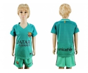 Barcelona Blank Sec Away Kid Soccer Club Jersey