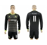 Chelsea #11 Pedro Sec Away Long Sleeves Soccer Club Jersey
