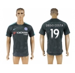 Chelsea #19 Diego Costa Black Soccer Club Jersey