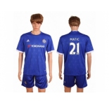 Chelsea #21 Matic Home Soccer Club Jersey