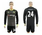 Chelsea #24 Cahill Sec Away Long Sleeves Soccer Club Jersey