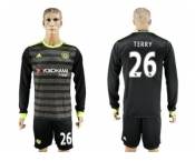 Chelsea #26 Terry Sec Away Long Sleeves Soccer Club Jersey