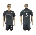 Chelsea #3 Marcos A. Black Soccer Club Jersey