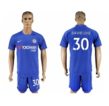 Chelsea #30 David Luiz Home Soccer Club Jerseys