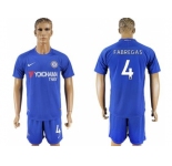 Chelsea #4 Fabregas Home Soccer Club Jerseys