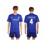 Chelsea #4 Fabregas Home Soccer Club Jerseyss