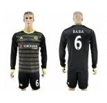 Chelsea #6 Baba Sec Away Long Sleeves Soccer Club Jersey