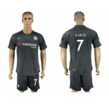 Chelsea #7 Kante Black Soccer Club Jersey