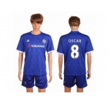 Chelsea #8 Oscar Home Soccer Club Jersey