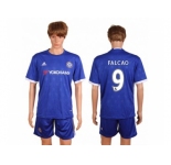 Chelsea #9 Falcao Home Soccer Club Jerseys
