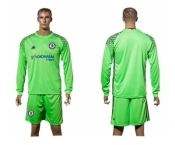 Chelsea Blank Green Goalkeeper Long Sleeves Soccer Club Jersey