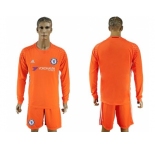 Chelsea Blank Orange Goalkeeper Long Sleeves Soccer Club Jersey