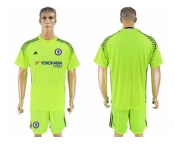 Chelsea Blank Shiny Green Goalkeeper Soccer Club Jersey