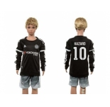 Chelsea #10 Hazard SEC Away Long Sleeves Euro Premium Kid Soccer Club Jersey