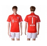 Bayern Munchen #1 Neuer Home Soccer Club Jerseys