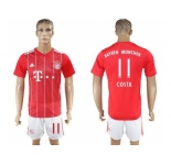 Bayern Munchen #11 Costa Home Soccer Club Jerseys