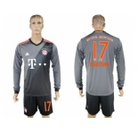 Bayern Munchen #17 Boateng Away Long Sleeves Soccer Club Jersey
