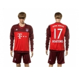 Bayern Munchen #17 Boateng Goalkeeper Long Sleeves Soccer Club Jersey