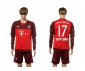 Bayern Munchen #17 Boateng Goalkeeper Long Sleeves Soccer Club Jersey