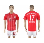 Bayern Munchen #17 Boateng Home Soccer Club Jerseys.