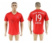 Bayern Munchen #19 Gotze Marine Environmental Protection Home Soccer Club Jersey