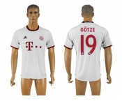 Bayern Munchen #19 Gotze White Soccer Club Jersey