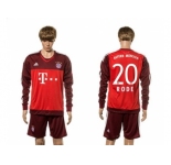 Bayern Munchen #20 Rode Goalkeeper Long Sleeves Soccer Club Jersey