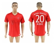 Bayern Munchen #20 Rode Marine Environmental Protection Home Soccer Club Jersey