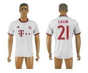 Bayern Munchen #21 Lahm White Soccer Club Jersey