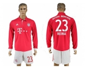 Bayern Munchen #23 Reina Home Long Sleeves Soccer Club Jersey