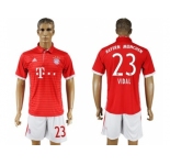 Bayern Munchen #23 Vidal Home Soccer Club Jersey